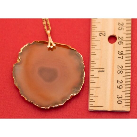 Vintage Geode Rock Crystal Necklace 30 Inch by Napier - F6 - Picture 4 of 5